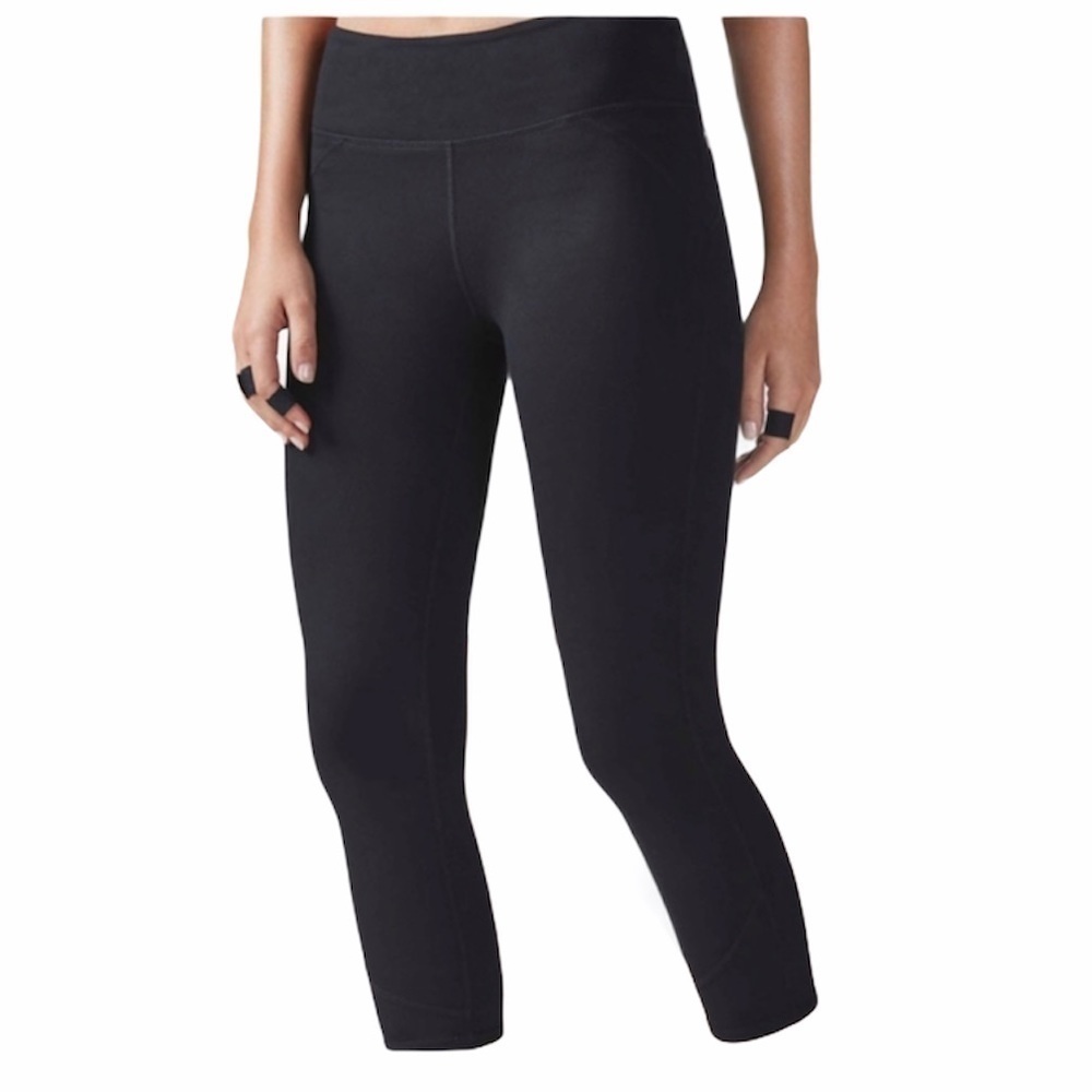 Fabletics Lima Capris Leggings ,Soft ,Black ,Size S